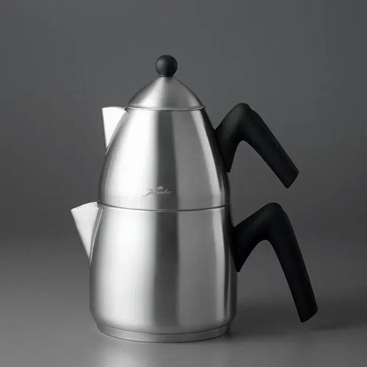 Jumbo Steel Théière en Acier avec Fond Induction, Mat