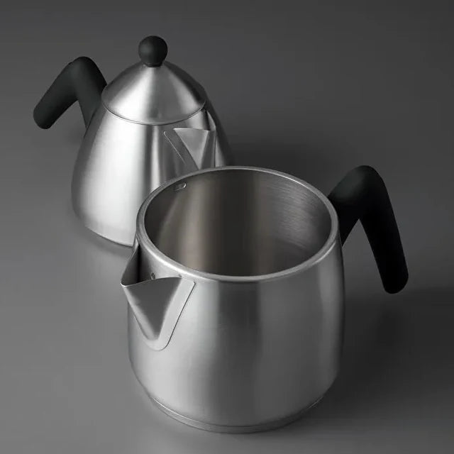 Jumbo Steel Théière en Acier avec Fond Induction, Mat
