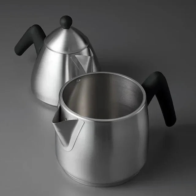 Jumbo Steel Théière en Acier avec Fond Induction, Mat