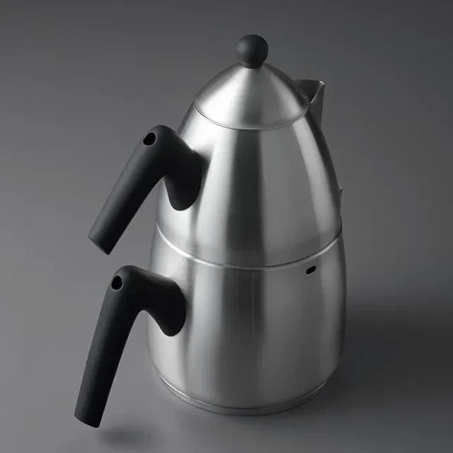 Jumbo Steel Théière en Acier avec Fond Induction, Mat