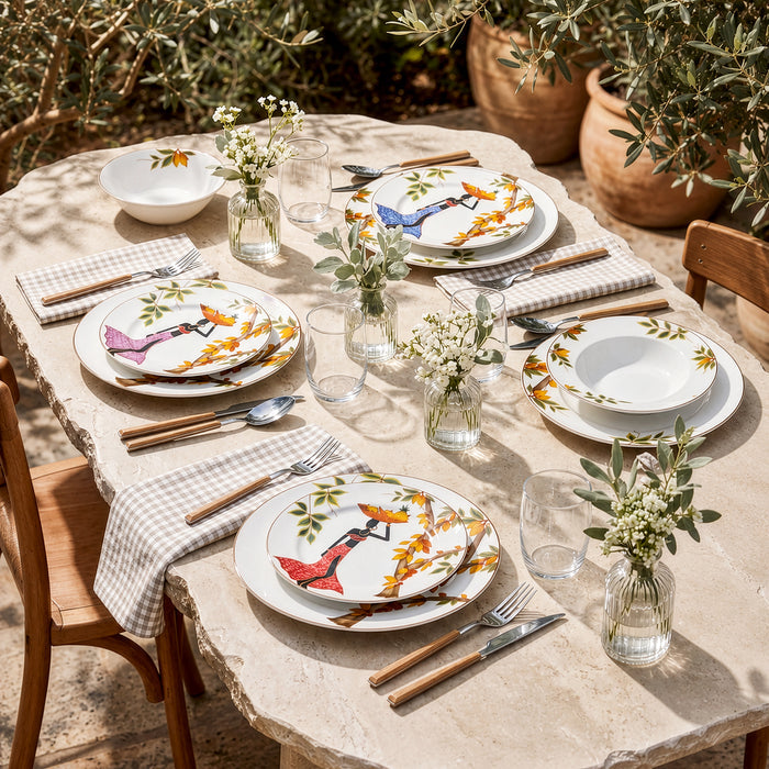 Karaca Elegance Bone Samira – Service de table 24 pièces pour 6 personnes