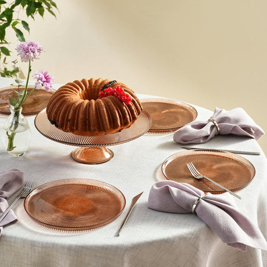 Karaca Juliet Mocha Mousse Service à Gâteau 7 Pièces pour 6 Personnes