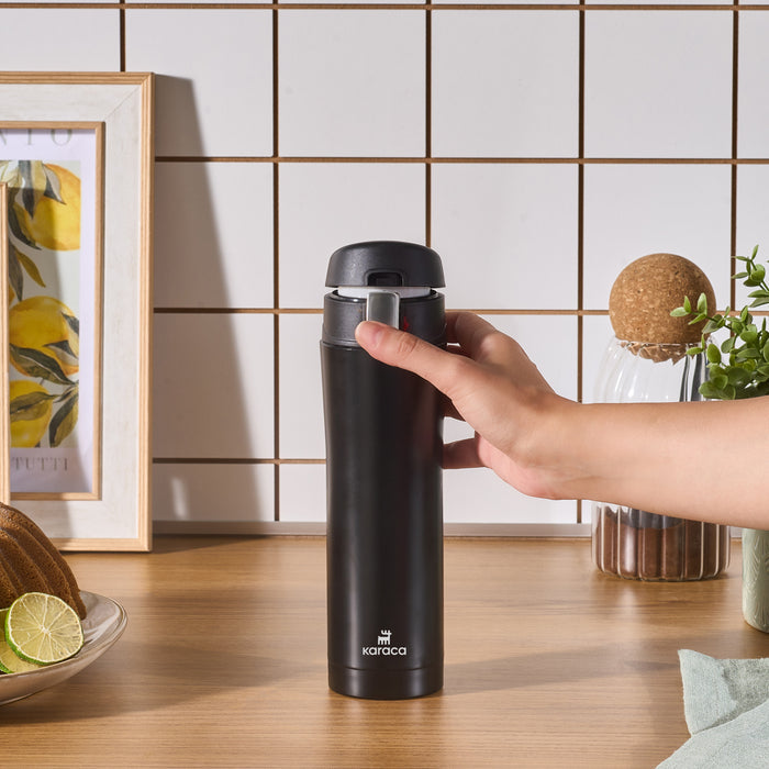 Karaca Pluton, Thermos, 450ML, Noir