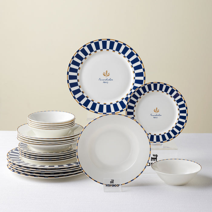 Karaca x Fenerbahçe Service de Table Forever Bone Sous Licence 24 Pièces pour 6 Personnes