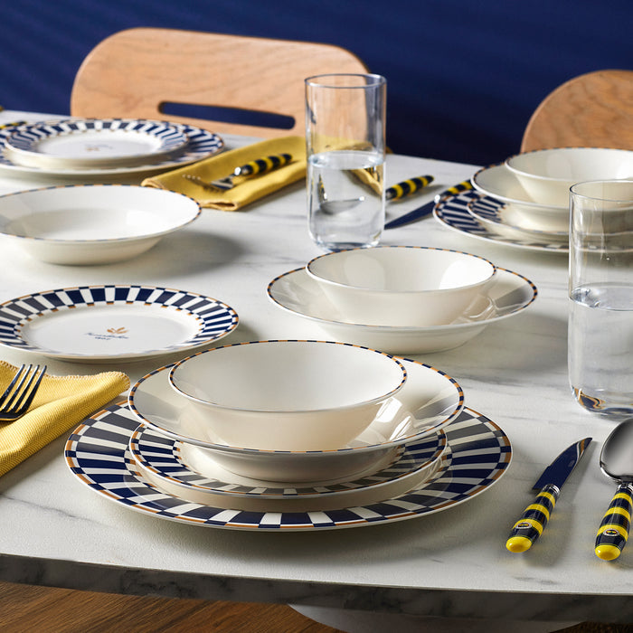 Karaca x Fenerbahçe Service de Table Forever Bone Sous Licence 24 Pièces pour 6 Personnes