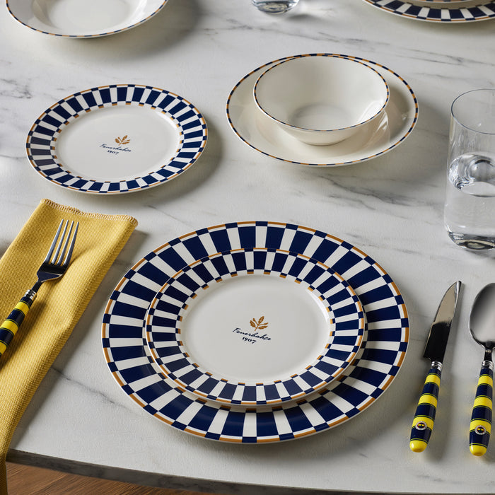 Karaca x Fenerbahçe Service de Table Forever Bone Sous Licence 24 Pièces pour 6 Personnes