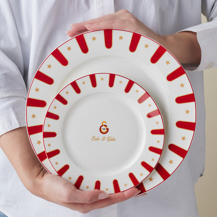 Karaca x Galatasaray Service de Table Forever Bone Sous Licence 24 Pièces pour 6 Personnes