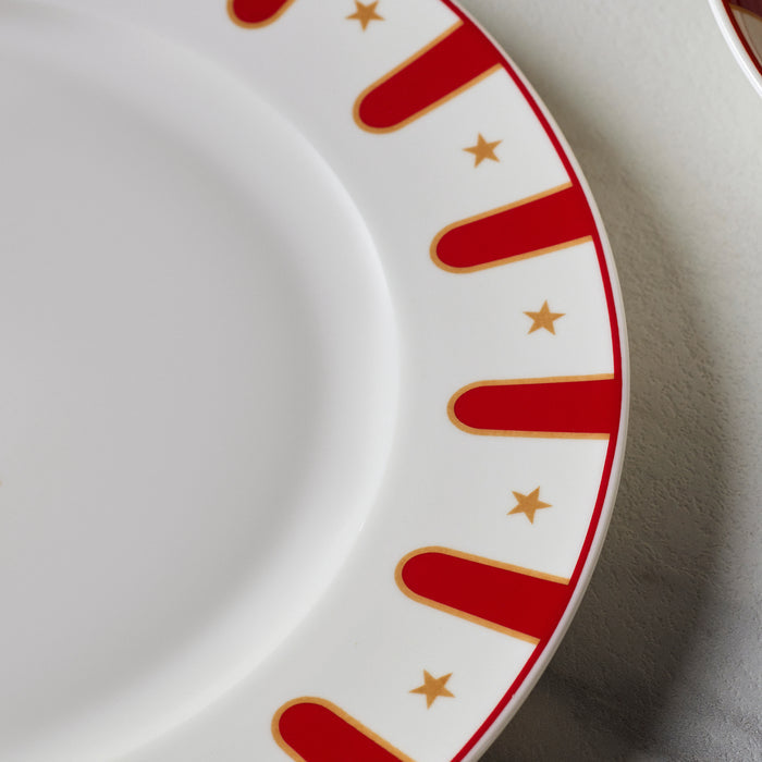 Karaca x Galatasaray Service de Table Forever Bone Sous Licence 24 Pièces pour 6 Personnes