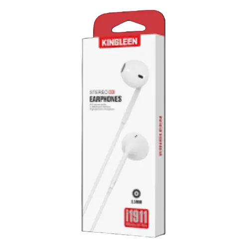 King Leen Headset Earphone, Wired, White