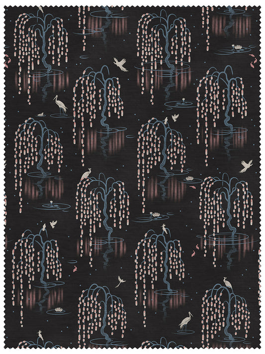 Kyoto Blossom 'Black Cherry' Linen