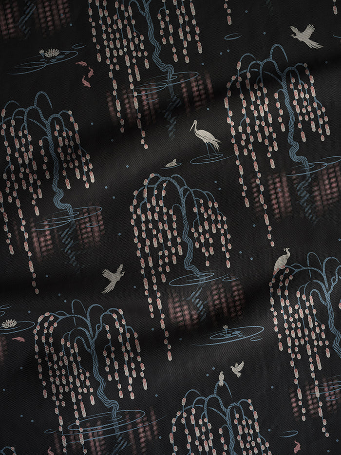 Kyoto Blossom 'Black Cherry' Linen
