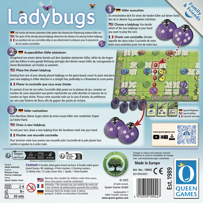 Ladybugs - Taktisches Mehrheiten-Legespiel für Familien