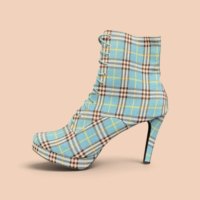 Light Blue Tartan Boot