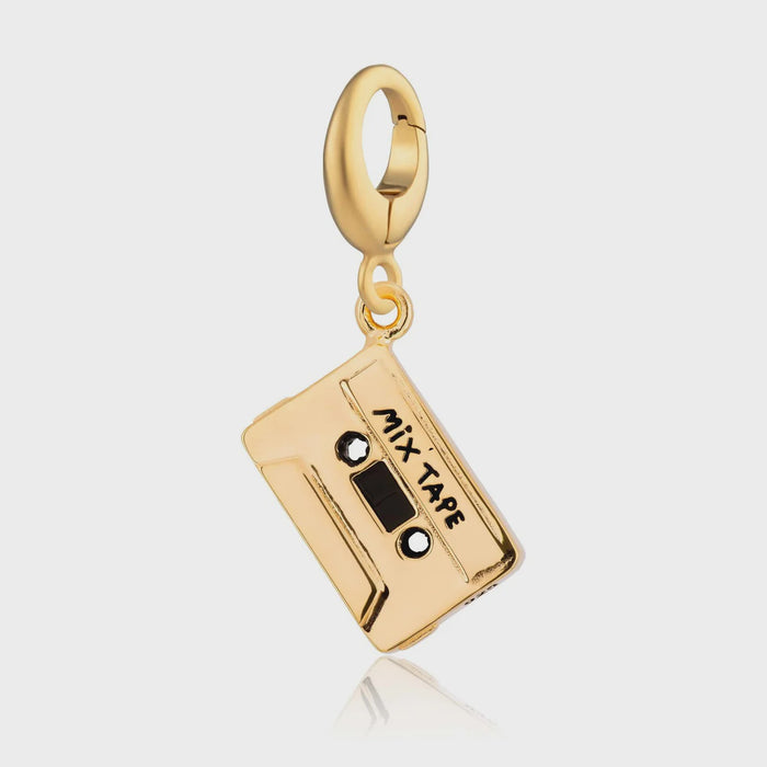 Lily Charmed Gold Cassette Tape Charm