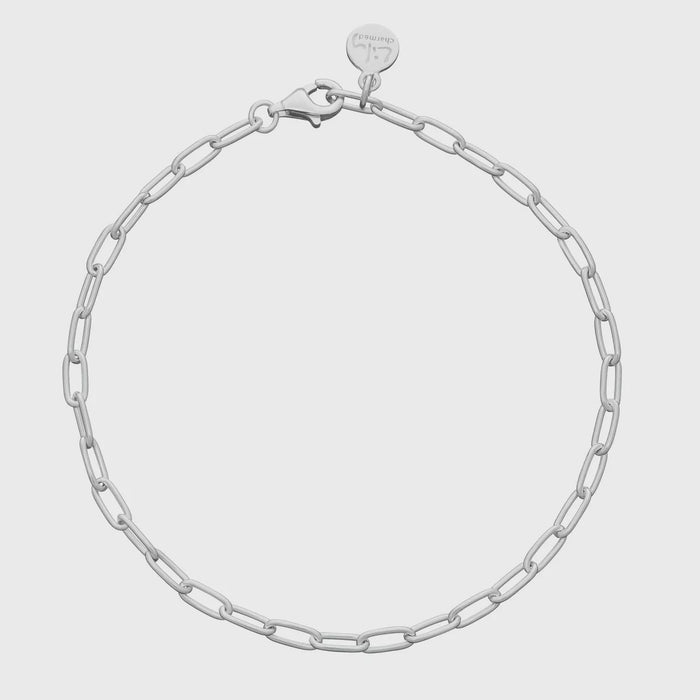 Lily Charmed Oval Link Charm Bracelet - Silver