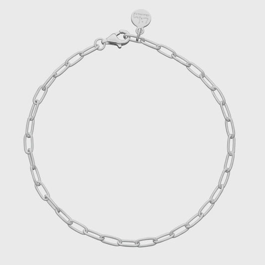 Lily Charmed Oval Link Charm Bracelet - Silver