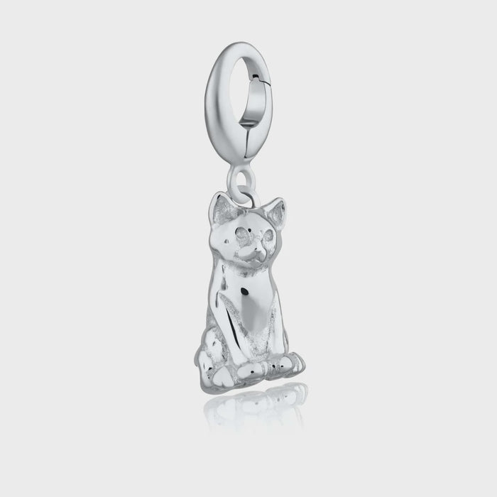 Lily Charmed Silver Cat Charm