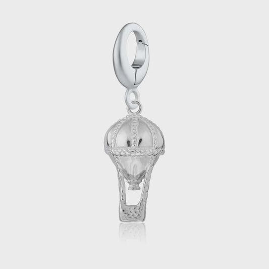 Lily Charmed Silver Hot Air Balloon Charm