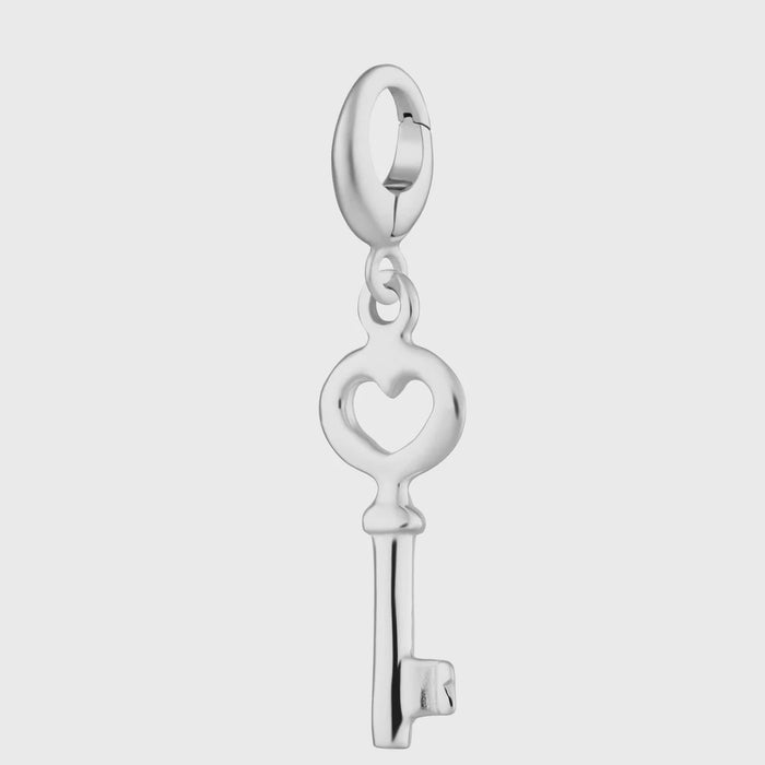 Lily Charmed Silver Key Charm
