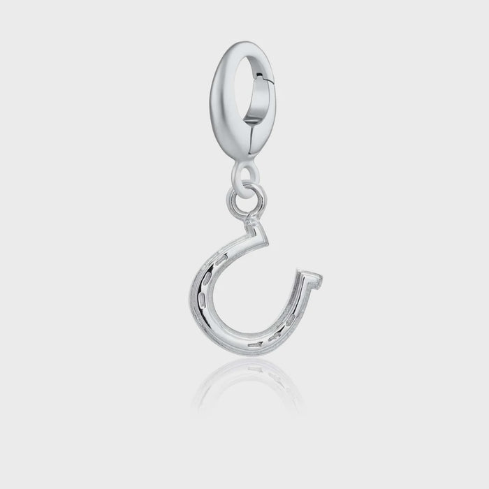 Lily Charmed Silver Lucky Horseshoe Charm
