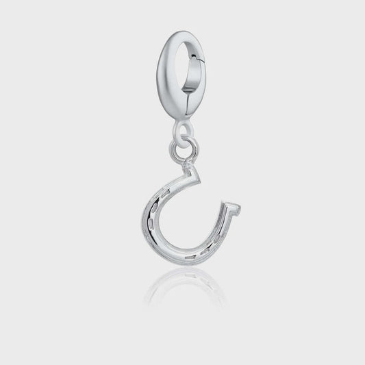 Lily Charmed Silver Lucky Horseshoe Charm