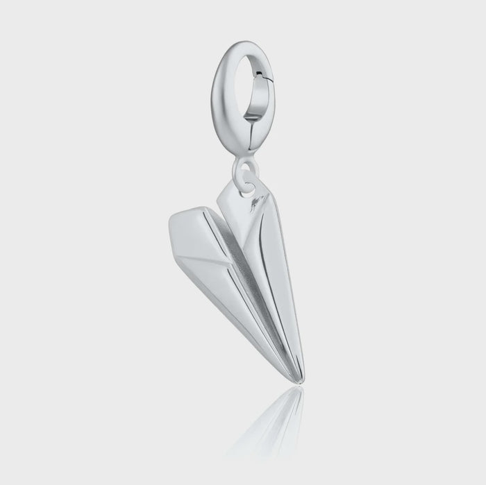 Lily Charmed Silver Paper Plane Charm