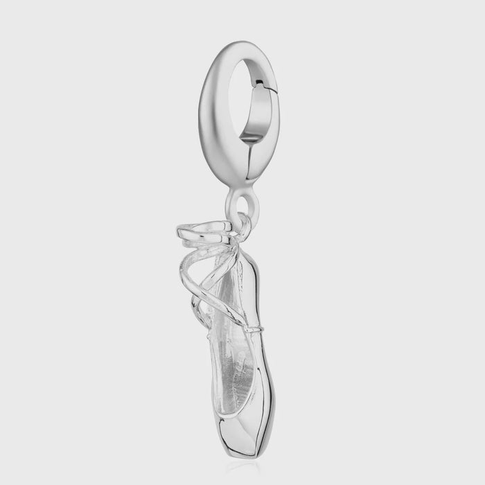 Lily Charmed Silver Pointe Ballet Shoe Charm