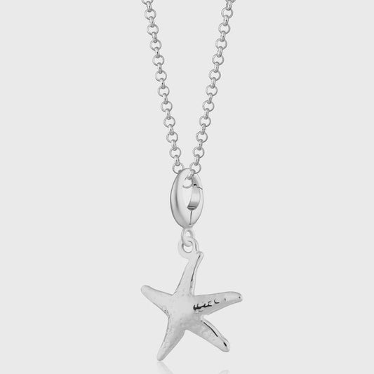 Lily Charmed Silver Starfish Charm