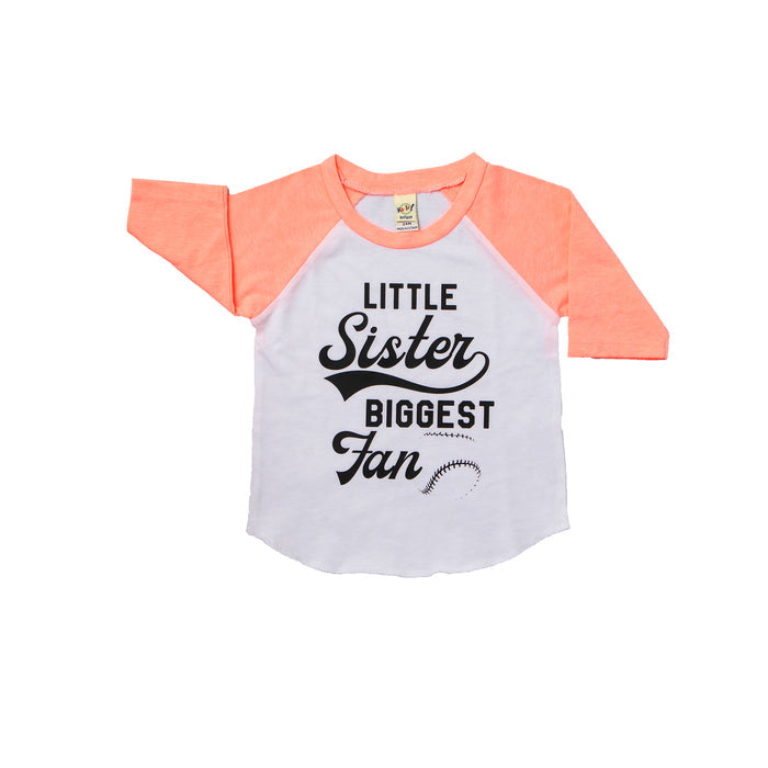 Little Brother or Sister "Biggest Fan" Baseball Raglan