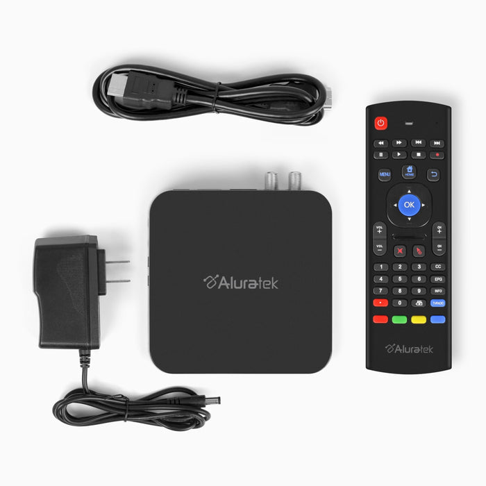 Aluratek Live TV DVR Streaming Media Player All In One Package content