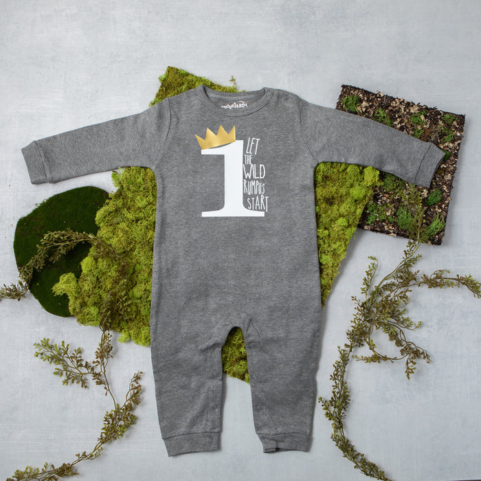 Long Sleeve Wild Rumpus First Birthday Romper