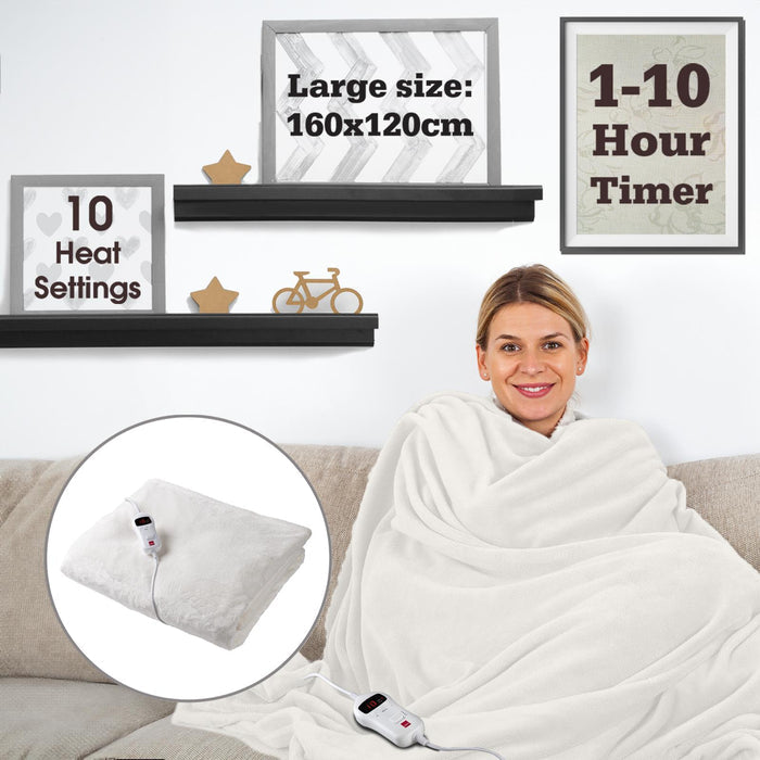 - Buy Now Luxury Heated Throw Electric Blanket Cream