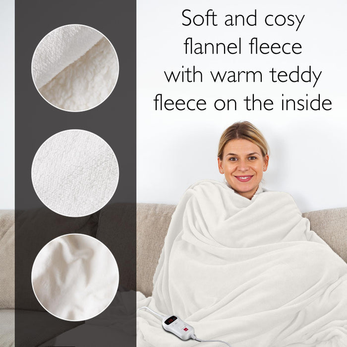 - Buy Now Luxury Heated Throw Electric Blanket Cream