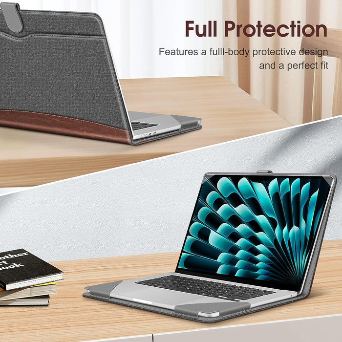 MacBook Air 15 Inch with M5/M4/M3/M2 Chip (Model A3448/A3241/A3114/A2941) Sleeve Case Folio Book Cover | Fintie
