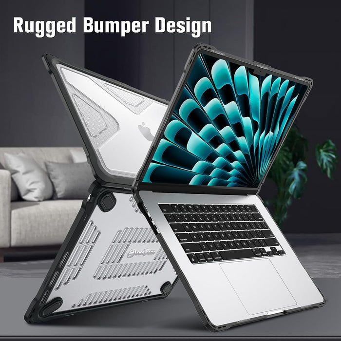 MacBook Air 15.3" (M5/M4/M3/M2, A3448/A3241/A3114/A2941) Heavy-Duty Rugged Case | Fintie