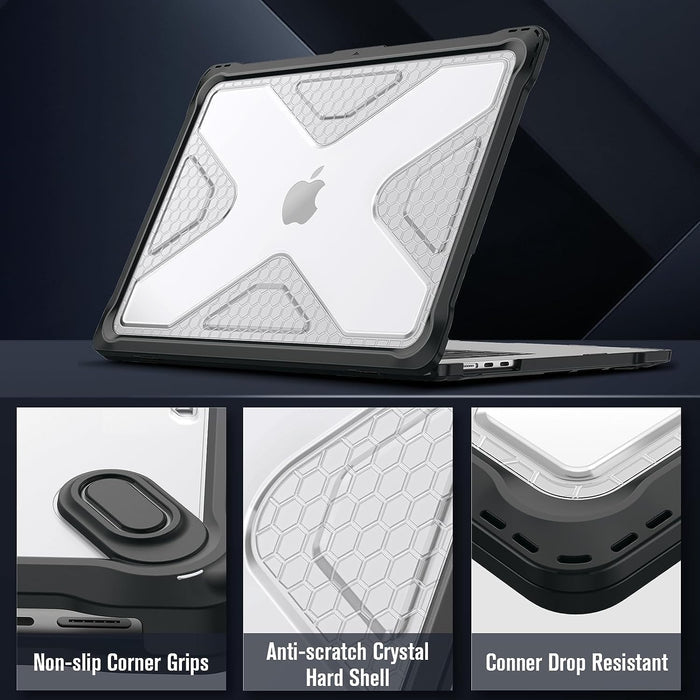 MacBook Air 15.3" (M5/M4/M3/M2, A3448/A3241/A3114/A2941) Heavy-Duty Rugged Case | Fintie