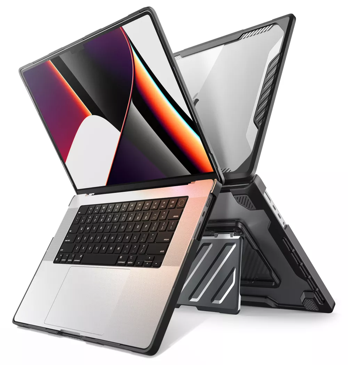 MacBook Pro 16 inch (2026-2021) Unicorn Beetle PRO Case Cover with Kickstand-Black