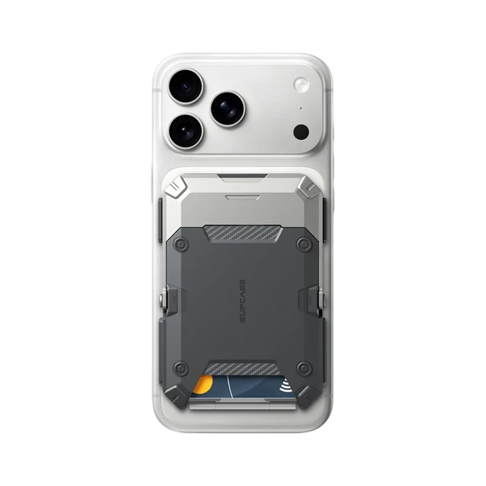 MagFlip Magnetic Wallet with Stand-Silver