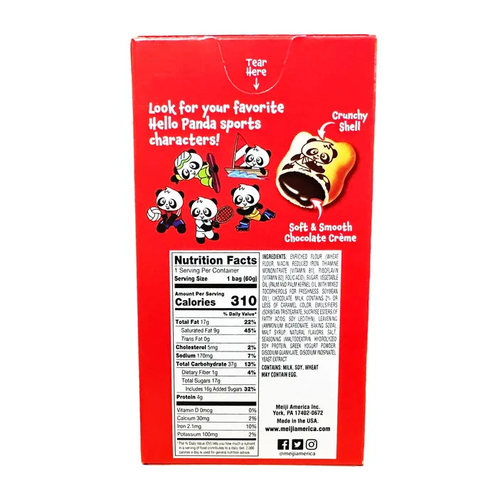Meiji - Hello Panda Cookies Filled with Chocolate Cream - Kryptonite Character Store
