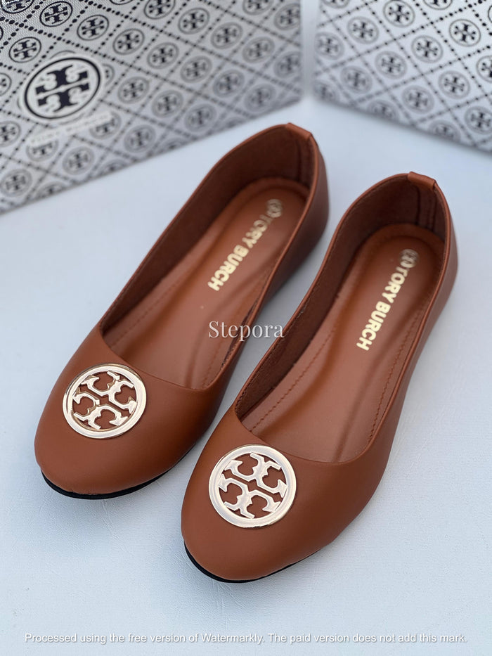 Metallic Medallion Ballet Flats