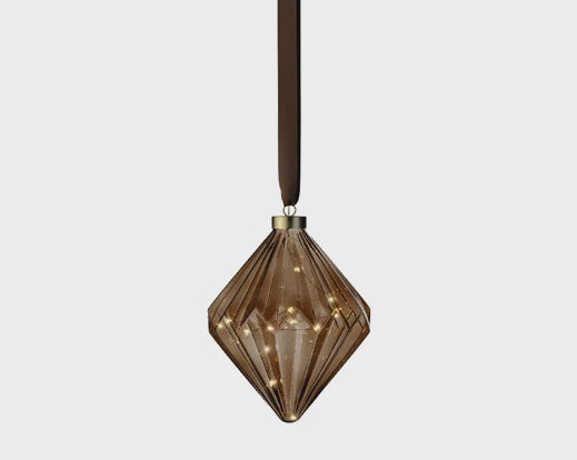 Micro LED Battery Operated Indoor Decorative Diamond Light - Brown 16cm