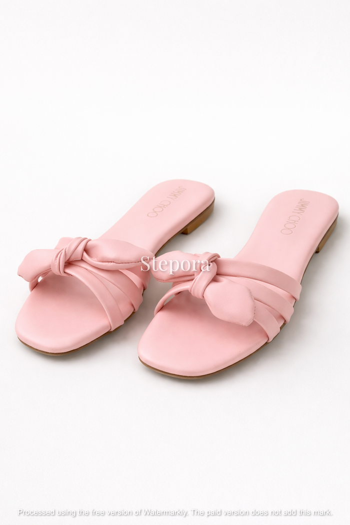 Minimalist Bow Slide Sandals