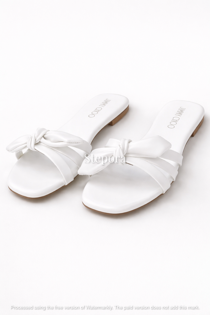Minimalist Bow Slide Sandals