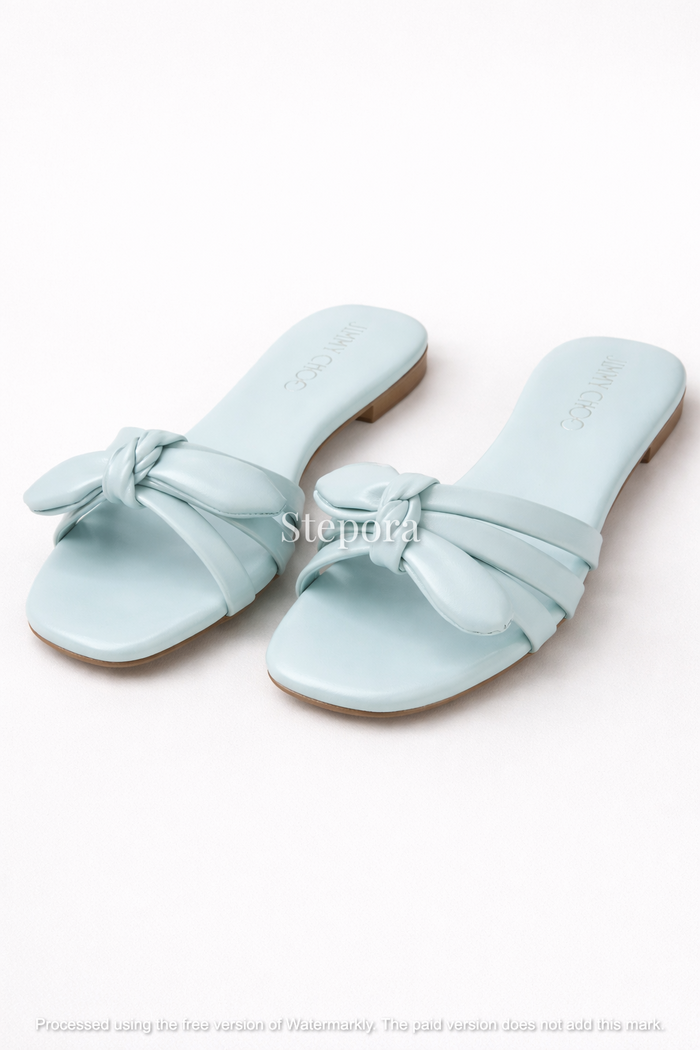 Minimalist Bow Slide Sandals