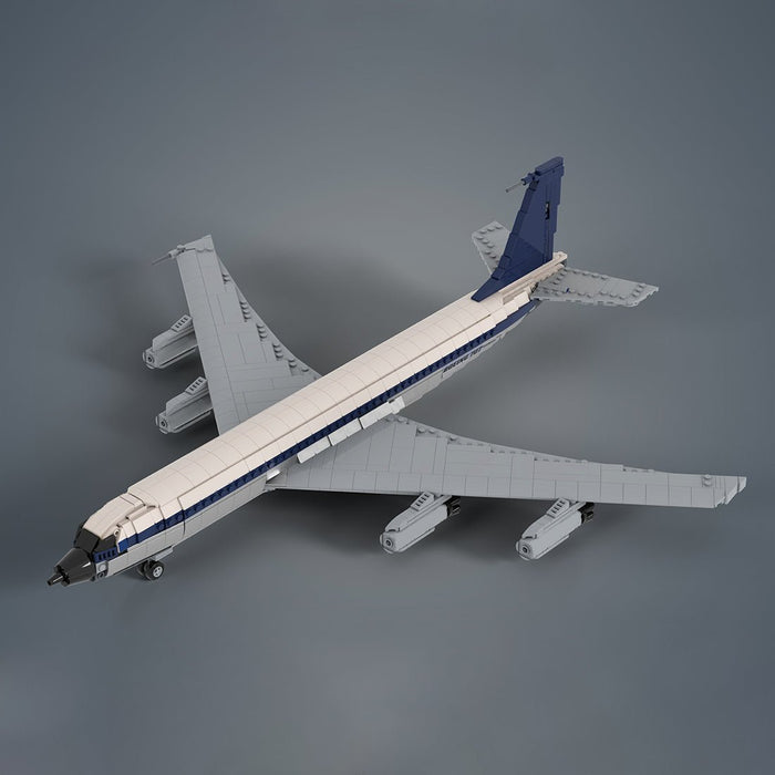 MOC - 105999 1/80 Scale Boeing 707 - Lufthansa Klemmbausteine - LesDiy - Klemmbausteine