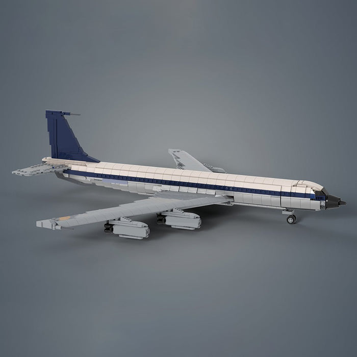 MOC - 105999 1/80 Scale Boeing 707 - Lufthansa Klemmbausteine - LesDiy - Klemmbausteine