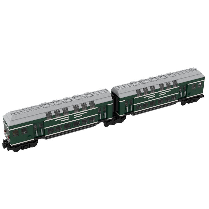 MOC - 139977 German Doppelstockwagen train car vagon Klemmbausteine - LesDiy - Klemmbausteine