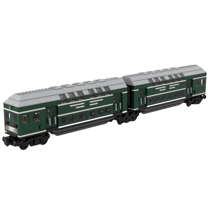MOC - 139977 German Doppelstockwagen train car vagon Klemmbausteine - LesDiy - Klemmbausteine