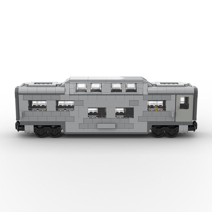 MOC-212051 Santa fe double decker canopy passanger train car Klemmbausteine-LesDiy-Klemmbausteine