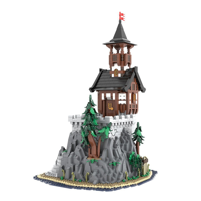 MOC-227229 Medieval Rock Tower Klemmbausteine-LesDiy-Klemmbausteine